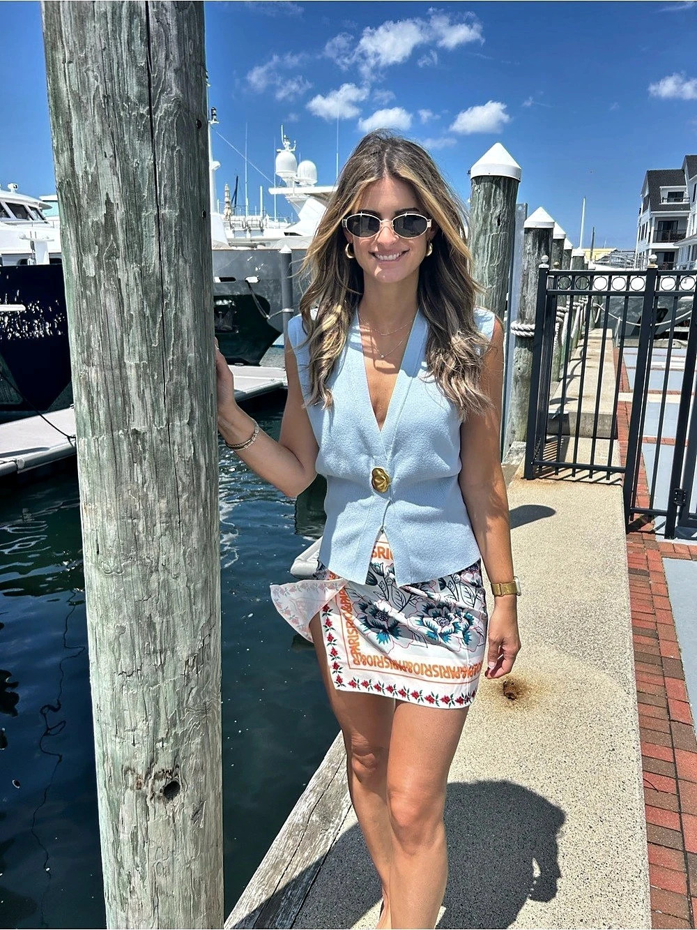 Like new blue sleeveless top